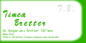 timea bretter business card